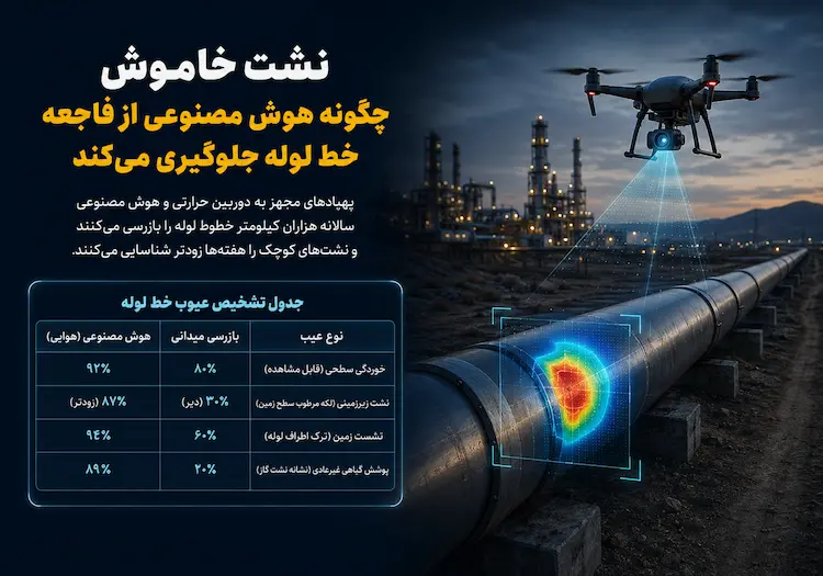 نشت خاموش – چگونه هوش مصنوعی از فاجعه خط لوله جلوگیری می‌کند