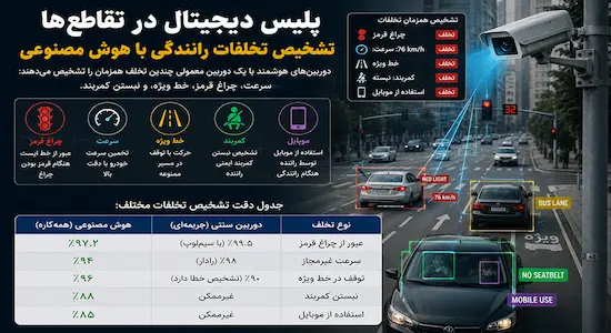 پلیس دیجیتال در تقاطع‌ها – تشخیص تخلفات رانندگی با هوش مصنوعی